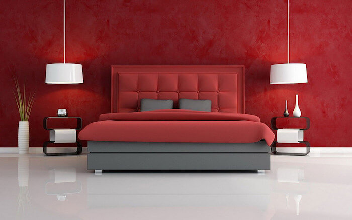 Rotes Schlafzimmer